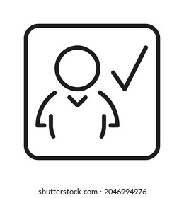 User line icon. Vector symbol on white background. For Web and APP