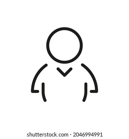 User line icon. Vector symbol on white background. For Web and APP
