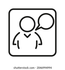 User line icon. Vector symbol on white background. For Web and APP