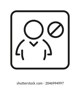 User line icon. Vector symbol on white background. For Web and APP