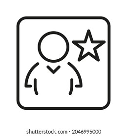 User line icon. Vector symbol on white background. For Web and APP