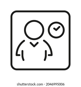 User line icon. Vector symbol on white background. For Web and APP