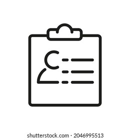 User line icon. Vector symbol on white background. For Web and APP
