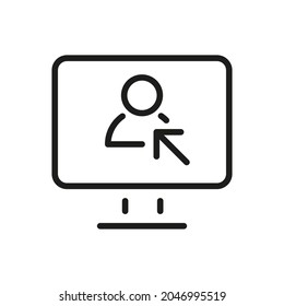 User line icon. Vector symbol on white background. For Web and APP