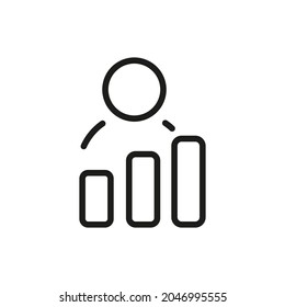 Icono de línea de usuario. Símbolo vectorial sobre fondo blanco. Para Web y APP