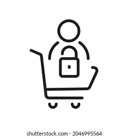 Icono de línea de usuario. Símbolo vectorial sobre fondo blanco. Para Web y APP