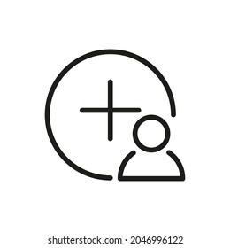 User line icon. Vector symbol on white background. For Web and APP