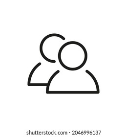 User line icon. Vector symbol on white background. For Web and APP