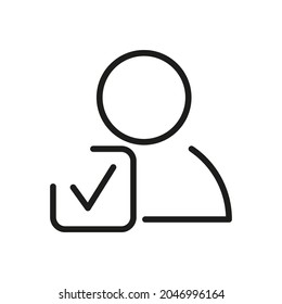 User line icon. Vector symbol on white background. For Web and APP