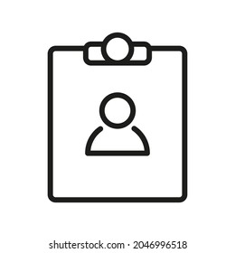 User line icon. Vector symbol on white background. For Web and APP