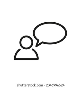User line icon. Vector symbol on white background. For Web and APP