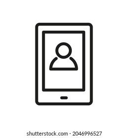 User line icon. Vector symbol on white background. For Web and APP