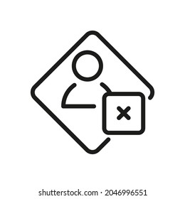 User line icon. Vector symbol on white background. For Web and APP