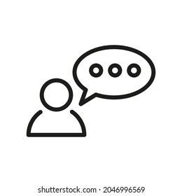 Icono de línea de usuario. Símbolo vectorial sobre fondo blanco. Para Web y APP