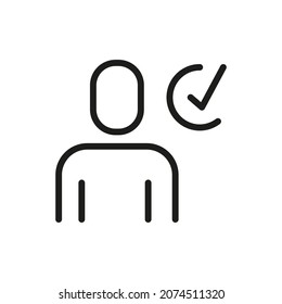 User line icon. Vector symbol on white background. For Web and APP

