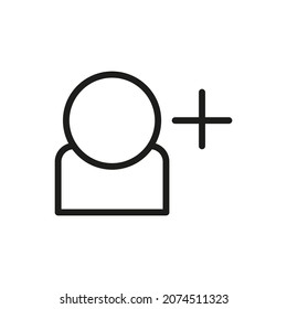 User line icon. Vector symbol on white background. For Web and APP

