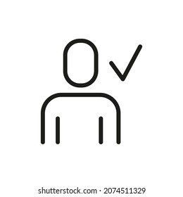 User line icon. Vector symbol on white background. For Web and APP

