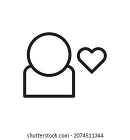 User line icon. Vector symbol on white background. For Web and APP

