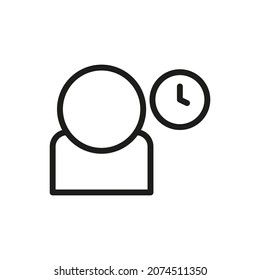 User line icon. Vector symbol on white background. For Web and APP

