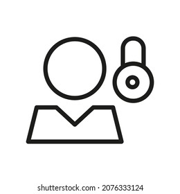 User line icon. Vector symbol on white background. For Web and APP

