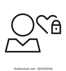 Icono de línea de usuario. Símbolo vectorial sobre fondo blanco. Para Web y APP

