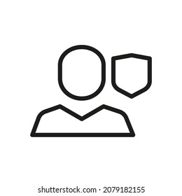 User line icon. Vector symbol on white background. For Web and APP

