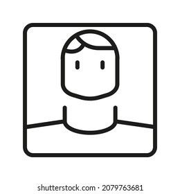 User line icon. Vector symbol on white background. For Web and APP

