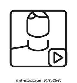 User line icon. Vector symbol on white background. For Web and APP

