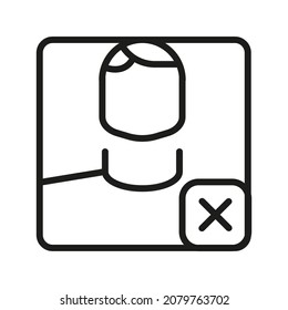 Icono de línea de usuario. Símbolo vectorial sobre fondo blanco. Para Web y APP


