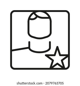 User line icon. Vector symbol on white background. For Web and APP

