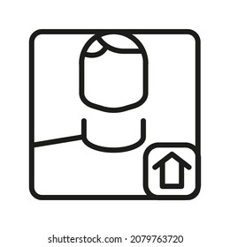 User line icon. Vector symbol on white background. For Web and APP

