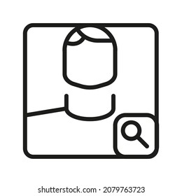 User line icon. Vector symbol on white background. For Web and APP

