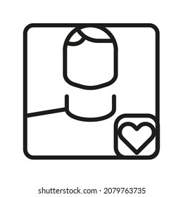 User line icon. Vector symbol on white background. For Web and APP

