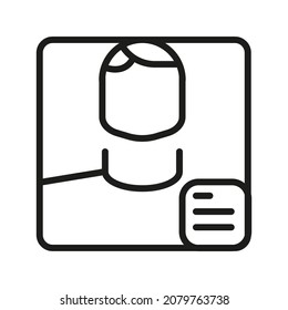 User line icon. Vector symbol on white background. For Web and APP

