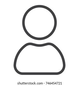 User line icon, web and mobile, admin sign vector graphics, a linear pattern on a white background, eps 10.