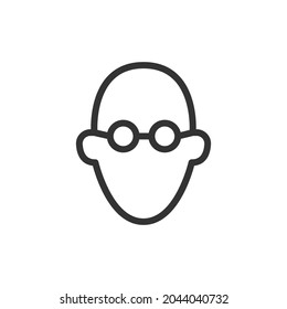 User line icon. Web symbol for web and apps. Sign design in outline style. User stroke object.