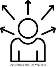 User Line Vector Icon Design