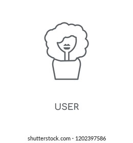 User linear icon. User concept stroke symbol design. Thin graphic elements vector illustration, outline pattern on a white background, eps 10.