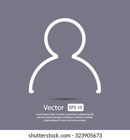User, linear icon. One of a set of linear web icons
