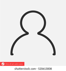 User, linear icon. One of a set of linear web icons