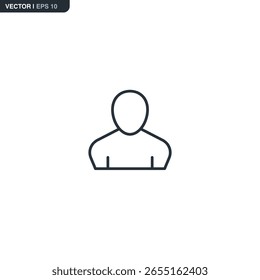 User, linear style sign for mobile concept and web design. Symbol, logo illustration. Pixel perfect vector graphics