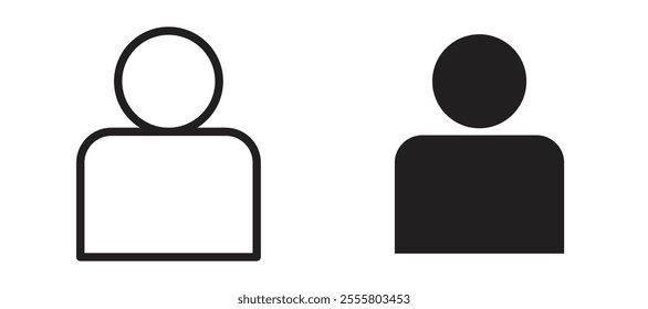 User liner icon vector set.
