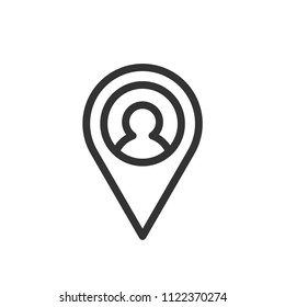 User Location Icon Black Line Simple Stock Vector (Royalty Free) 1122370274