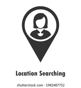 User location icon design vector