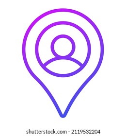 user location Icon. User interface Vector Illustration, As a Simple Vector Sign and Trendy Symbol in Line Art Style, for Design and Websites, or Mobile Apps,