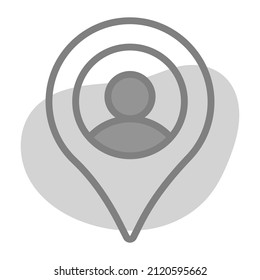user location Icon. User interface Vector Illustration, As a Simple Vector Sign and Trendy Symbol in Line Art Style, for Design and Websites, or Mobile Apps,