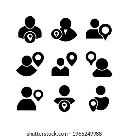user location icon or logo isolated sign symbol vector illustration - Collection of high quality black style vector icons
