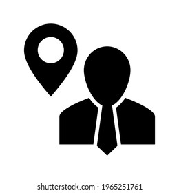 user location icon or logo isolated sign symbol vector illustration - high quality black style vector icons
