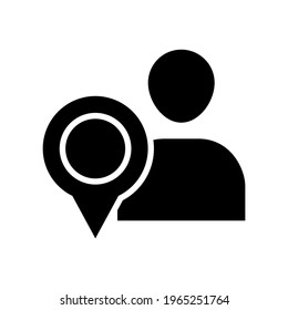 user location icon or logo isolated sign symbol vector illustration - high quality black style vector icons

