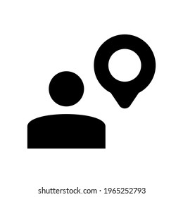 user location icon or logo isolated sign symbol vector illustration - high quality black style vector icons
